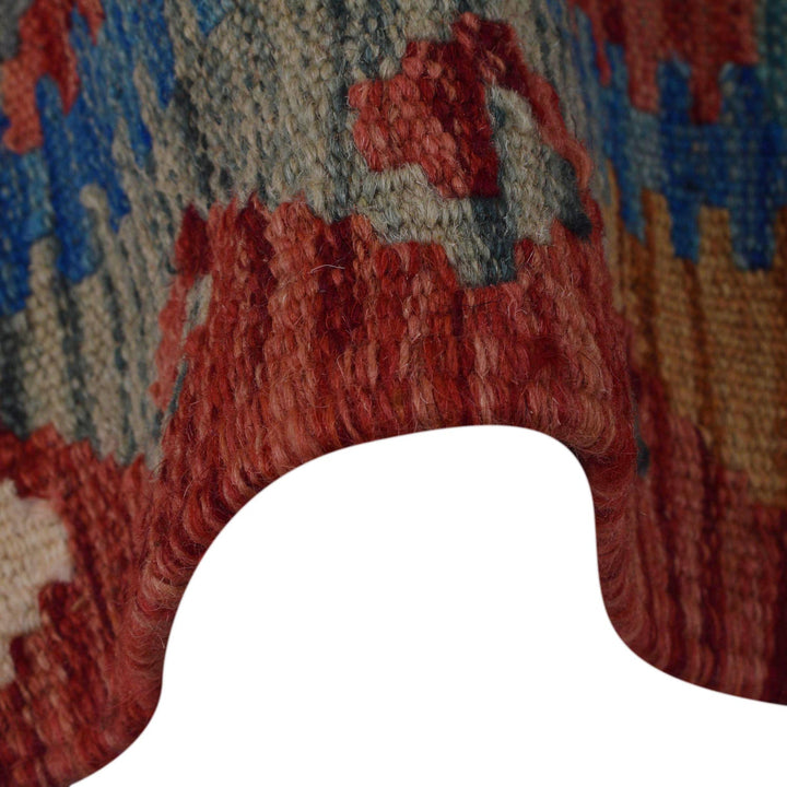 Multi Color ful Flat-Weave Wool Kilim Runner 1' 9" x 4' 9"  - No. AL52406