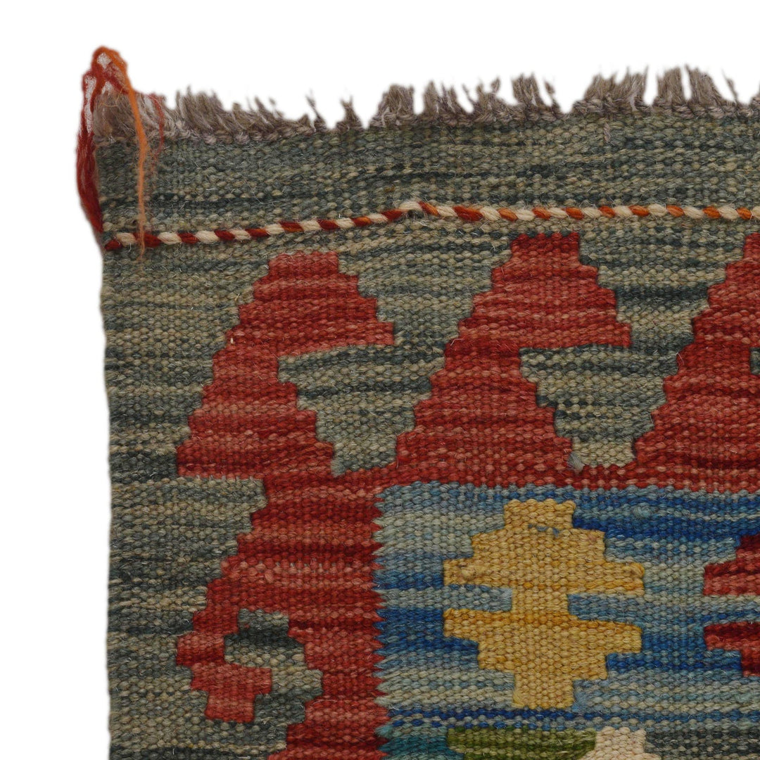 Handmade Vegetable Kelim Runner 1' 8" x 4' 8"  - No. AL84810