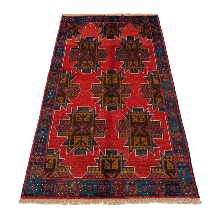 Red Color Baluchi Rug 3' 7" x 6' 6" - No. AL24115