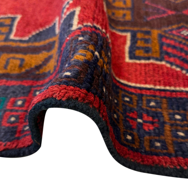 Red Color Baluchi Rug 3' 7" x 6' 6" - No. AL24115