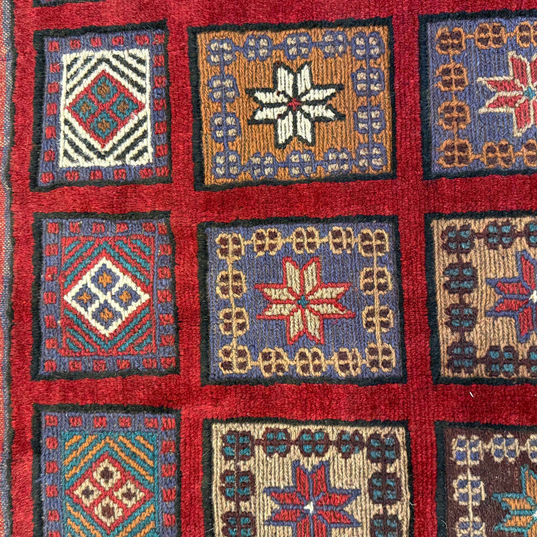 Afghan Barjasta Kilim Rug 4' 0" x 6' 0" Flat-Weave border