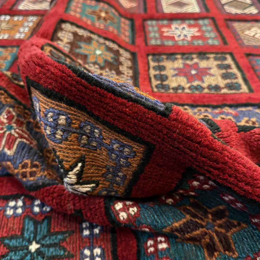 Afghan Barjasta Kilim Rug 4' 0" x 6' 0" Flat-Weave reverse