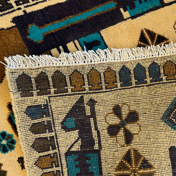 Afghan War Rug 2' 10" x 4' 2" Hand-Knotted | No. AL41727