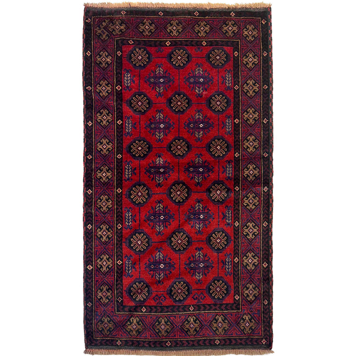 Afghan Tribal Baluchi Rug 2' 8" x 4' 7" Hand-Knotted