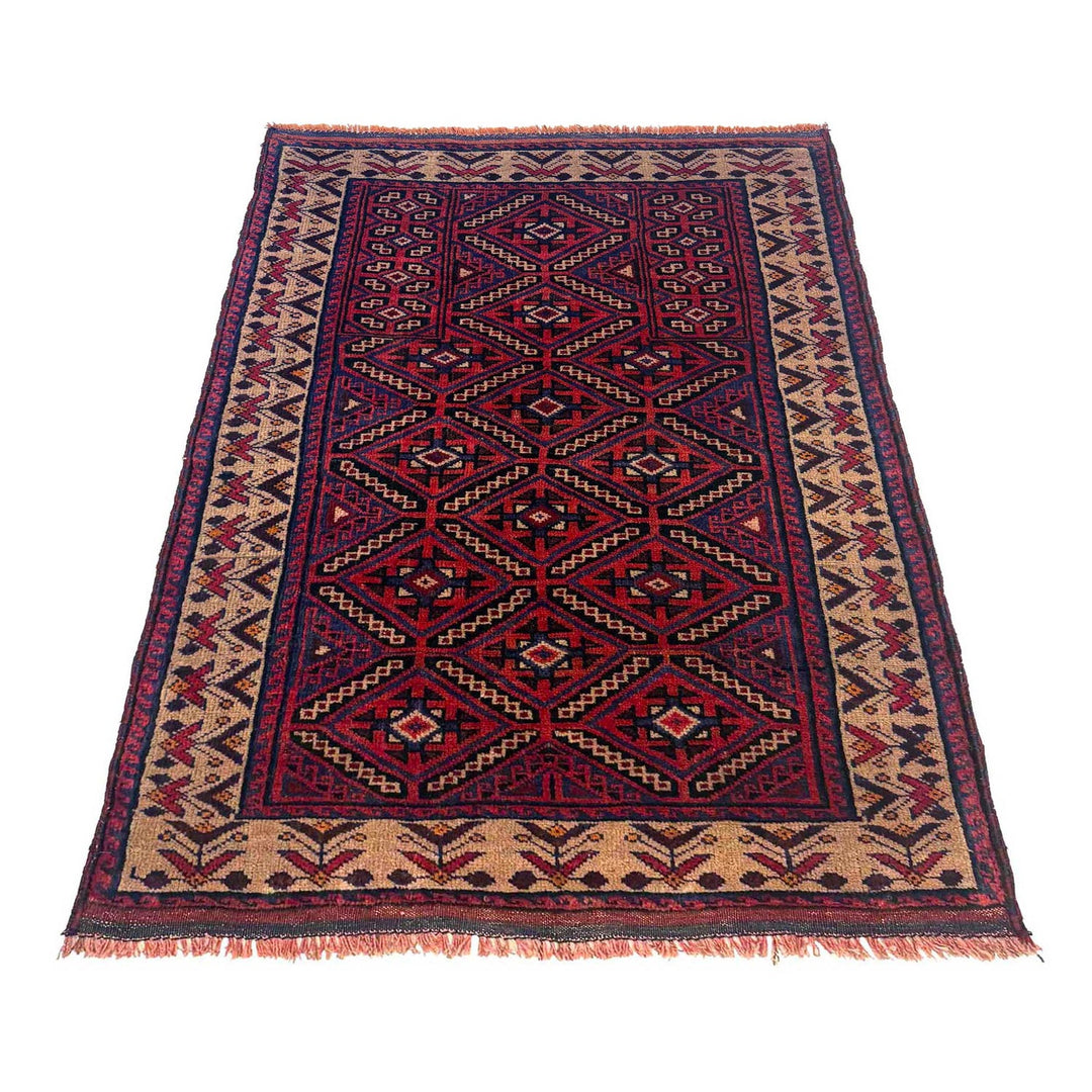Hand Knotted Baluchi Rug 3' 1" x 4' 7" - No. AL36005
