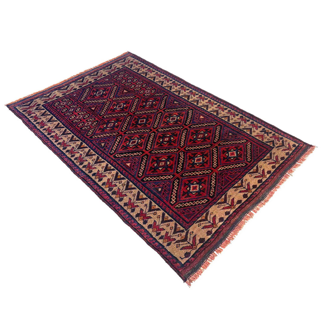 Hand Knotted Baluchi Rug 3' 1" x 4' 7" - No. AL36005