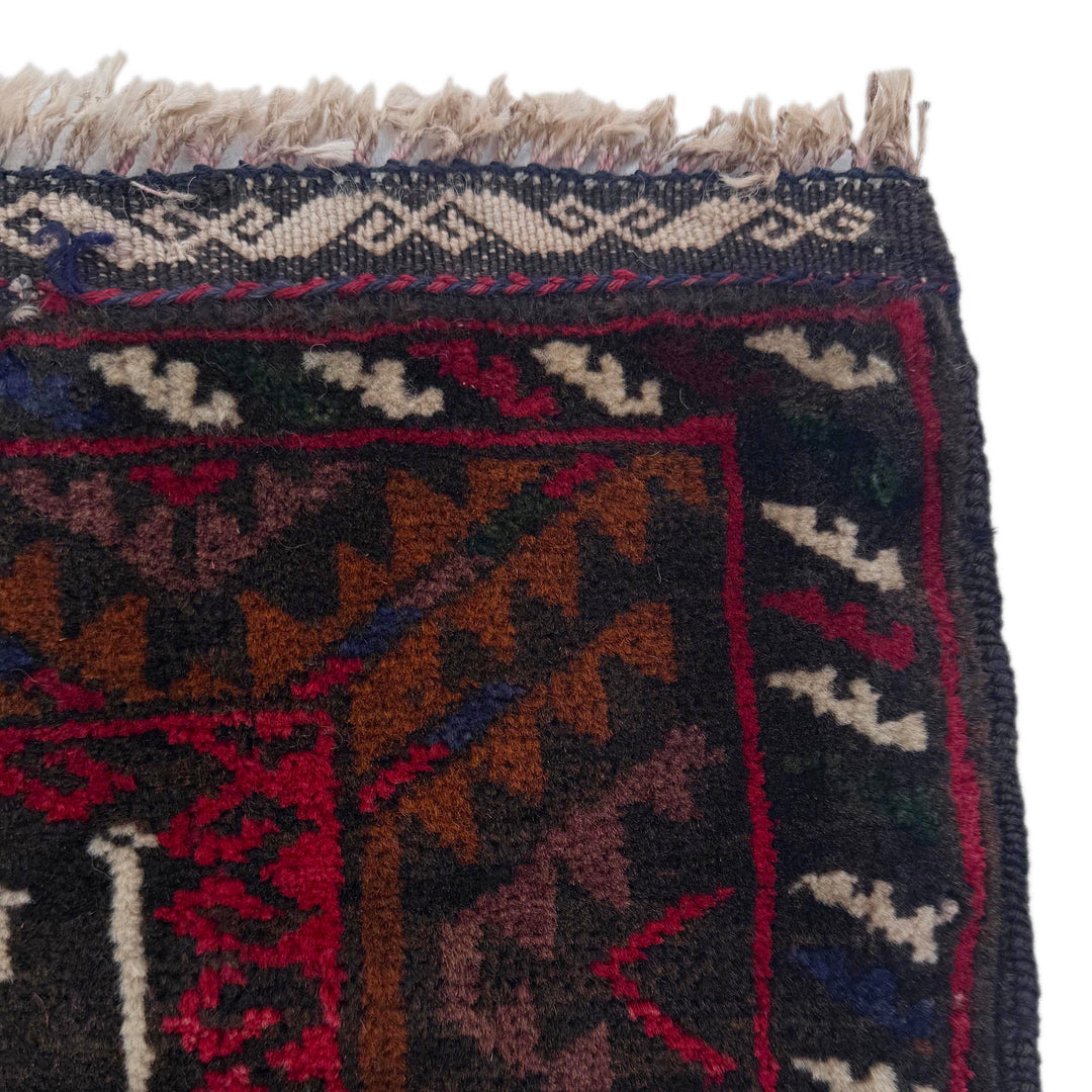 Afghan Tribal Prayer Rug 2' 9" x 4' 0" Hand-Knotted pattern