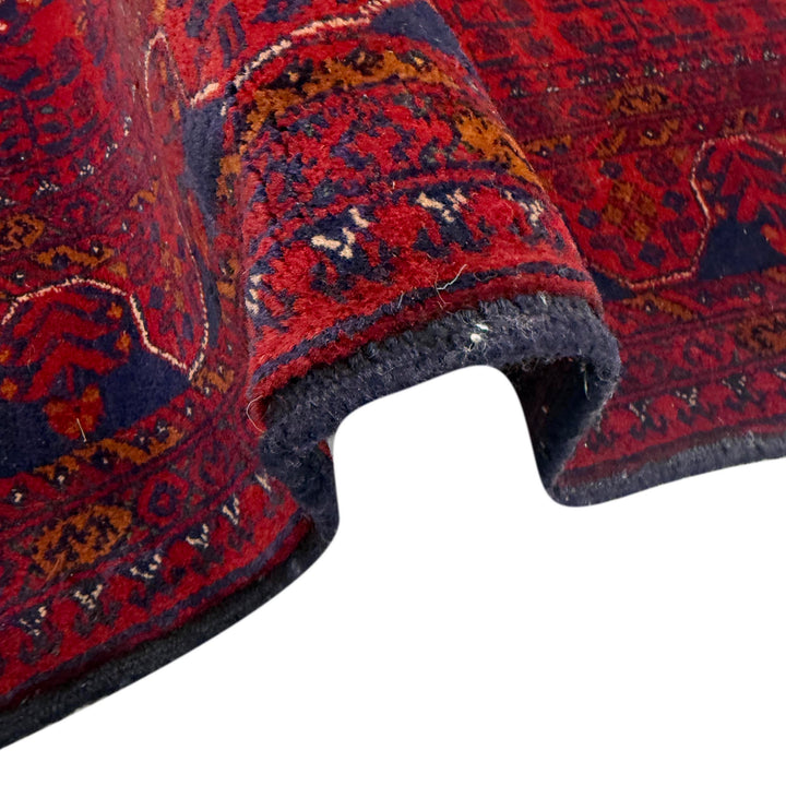 Red Afghan Khal Mohammadi Rug 5' 3" x 6' 3" Hand-Knotted field