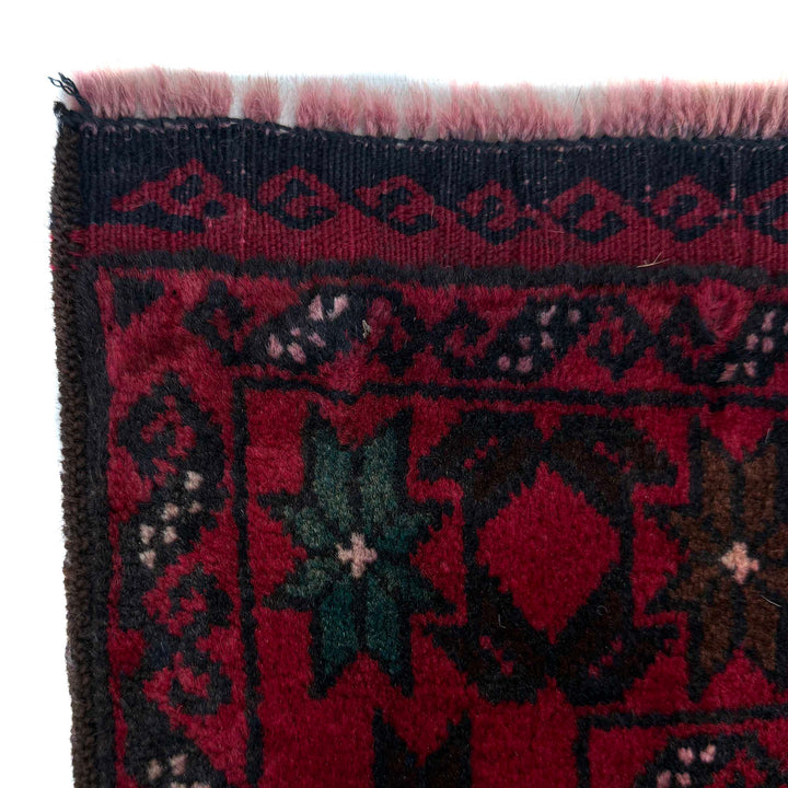 Afghan Baluchi Rug 3' 10" x 6' 11" Hand-Knotted pattern