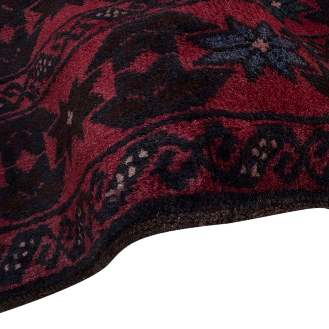 Afghan Baluchi Rug 3' 10" x 6' 11" Hand-Knotted field