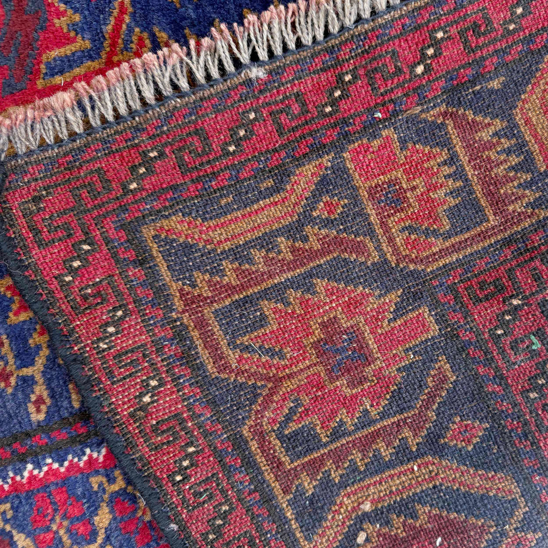 Afghan Baluchi Rug 4' 0" x 4' 11" Hand-Knotted | No. AL48961