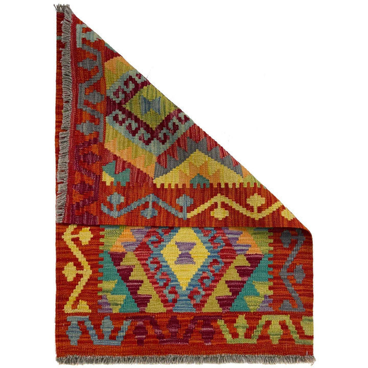 Handmade Vegetable Kelim 2' 1" x 3' 0" - No. AL62965