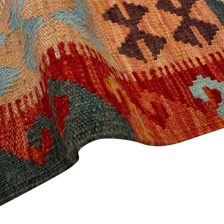 Afghan Kilim Rug 5' 1" x 6' 7" Flat-Weave | No. AL74164