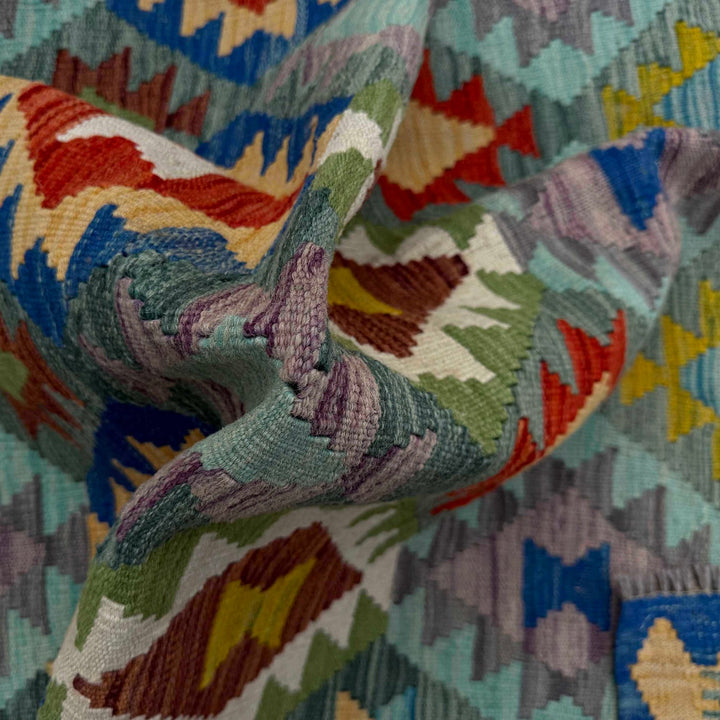 Hand Woven Wool Kelim 4' 7" x 5' 5" - No. AL84902