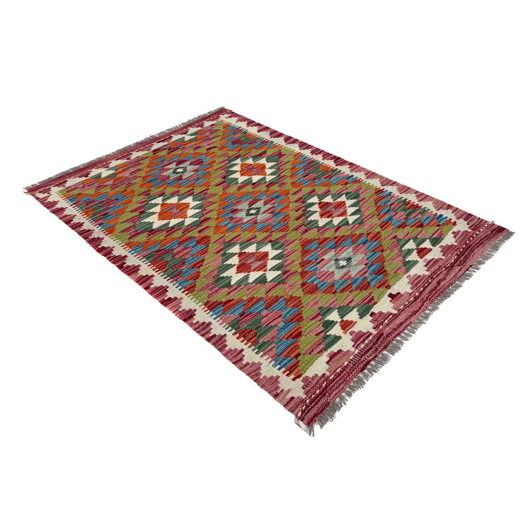 Handmade Vegetable Kilim 2' 9" x 4' 0" - No. AL72563
