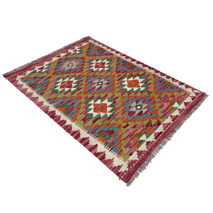 Handmade Vegetable Kilim 2' 9" x 4' 0" - No. AL72563