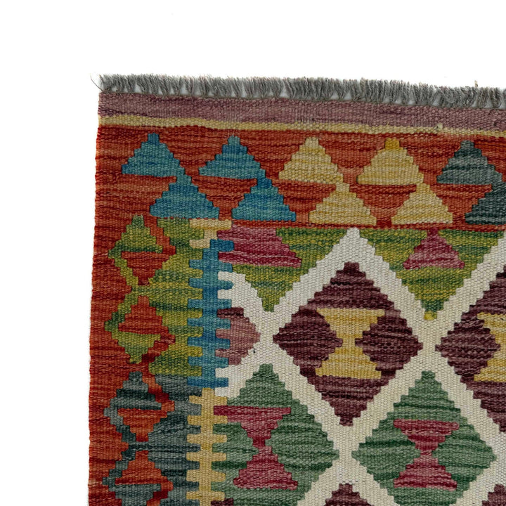 Handmade Vegetable Kelim 2' 9" x 3' 11" - No. AL60003