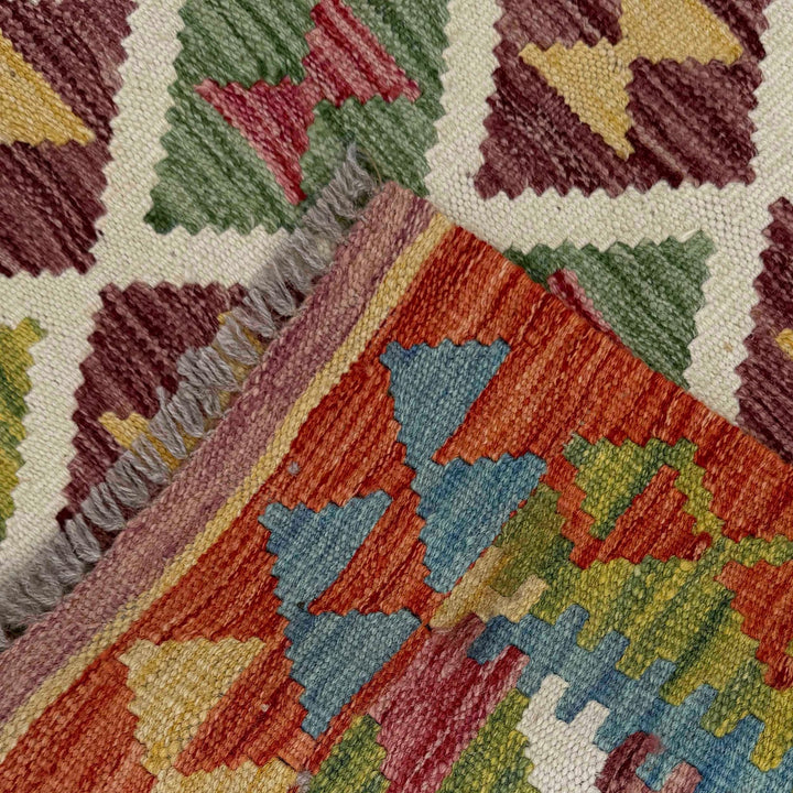 Handmade Vegetable Kelim 2' 9" x 3' 11" - No. AL60003