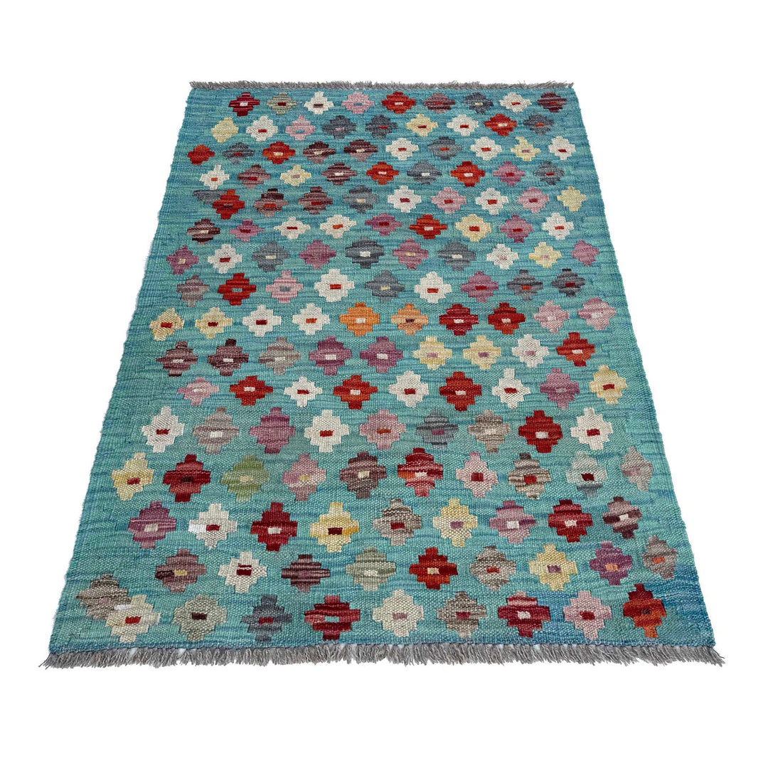 Hand Knotted Afghan Style Kilim 2' 4" x 3' 8" - No. AL16050