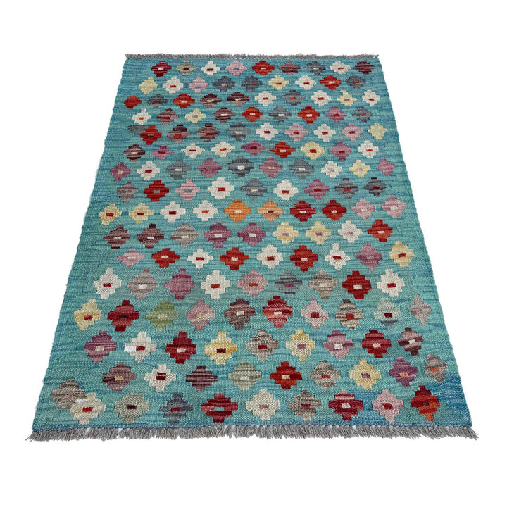 Hand Knotted Afghan Style Kilim 2' 4" x 3' 8" - No. AL16050