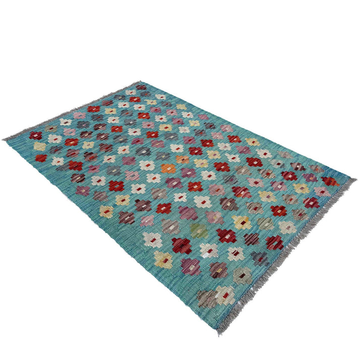 Hand Knotted Afghan Style Kilim 2' 4" x 3' 8" - No. AL16050