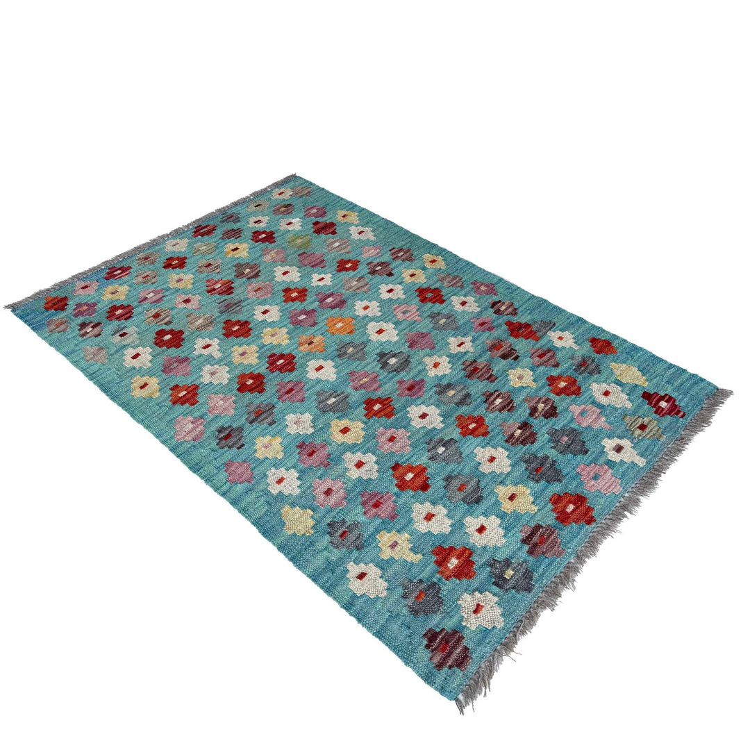 Hand Knotted Afghan Style Kilim 2' 4" x 3' 8" - No. AL16050