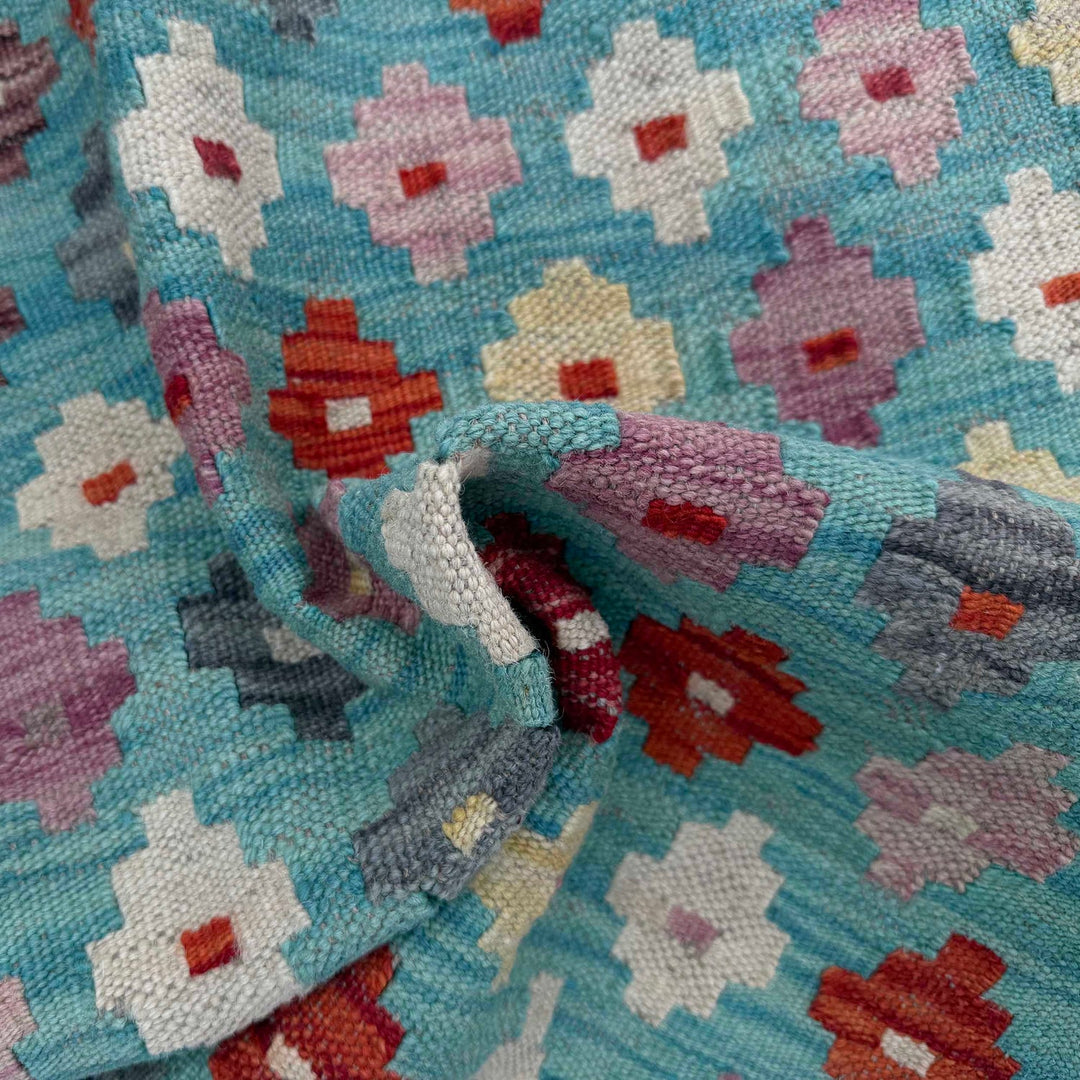 Hand Knotted Afghan Style Kilim 2' 4" x 3' 8" - No. AL16050