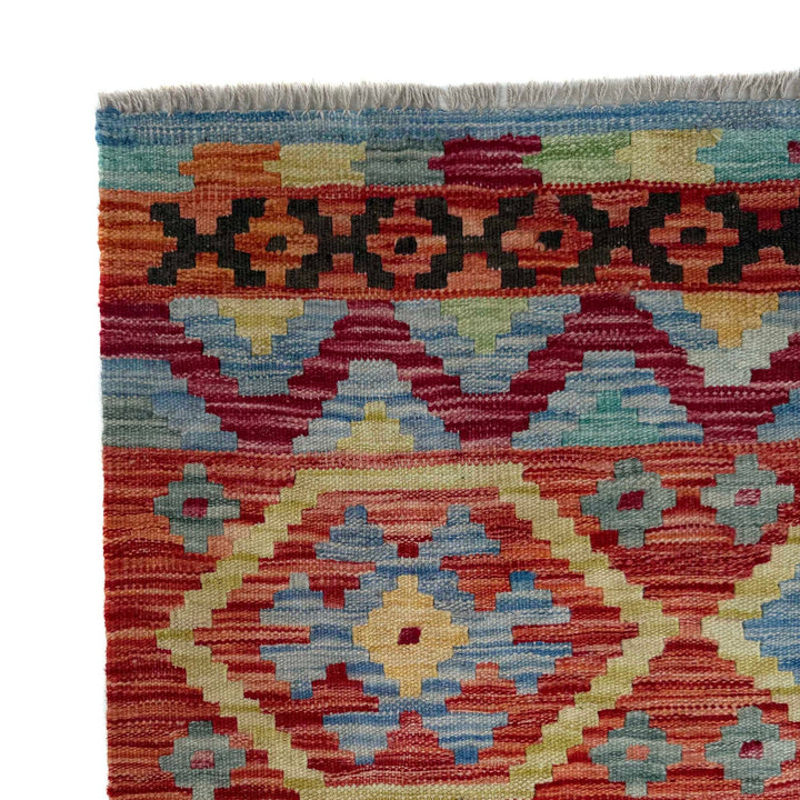 Handmade Turkish Design Wool Kilim 4' 3" x 6' 2" - No. AL51307