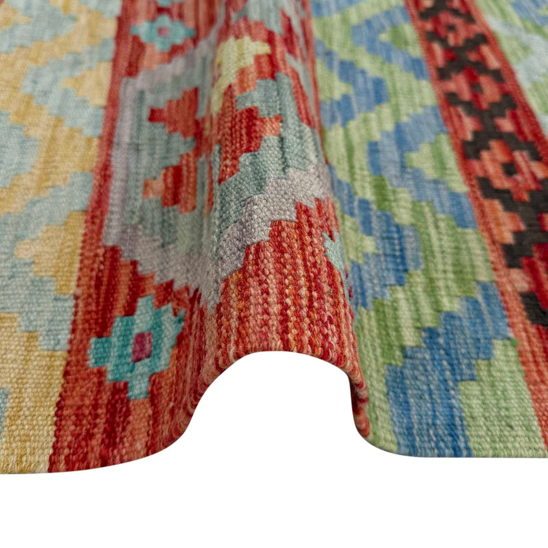 Handmade Turkish Design Wool Kilim 4' 3" x 6' 2" - No. AL51307