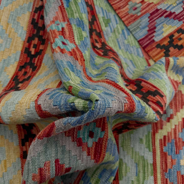 Handmade Turkish Design Wool Kilim 4' 3" x 6' 2" - No. AL51307