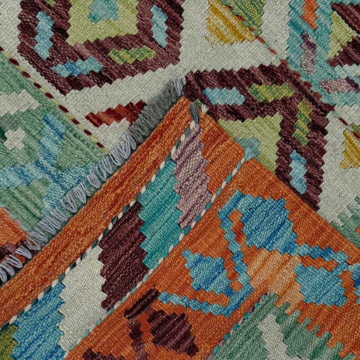 Hand Knotted Flatweave Kilim 3' 4" x 4' 11" - No. AL24745