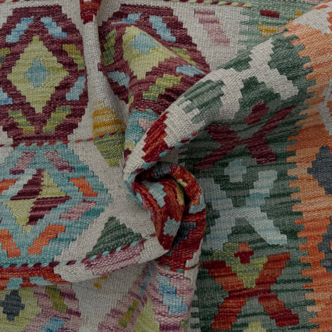 Hand Knotted Flatweave Kilim 3' 4" x 4' 11" - No. AL24745