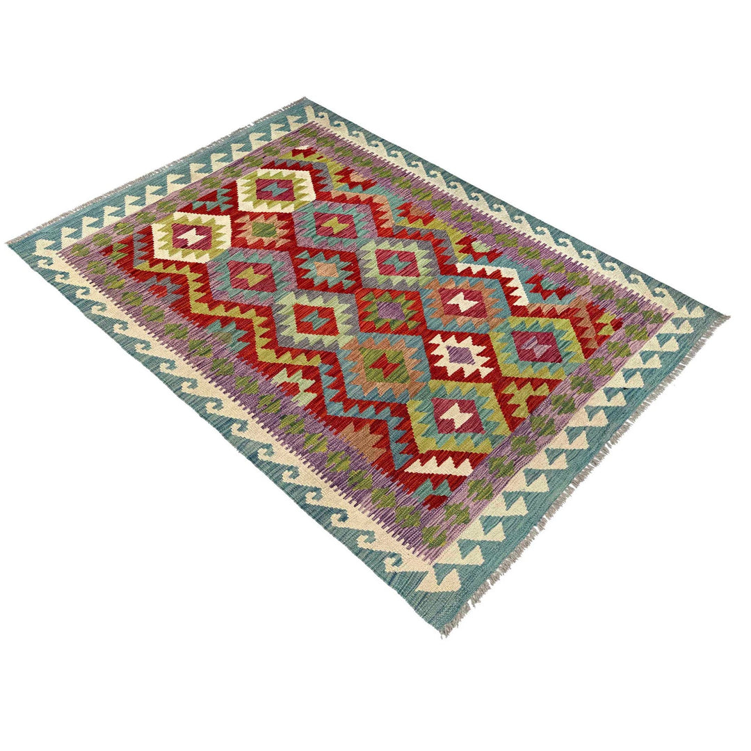 Hand Made Afghan Kilim 3' 10" x 5' 9" - No. AL45176