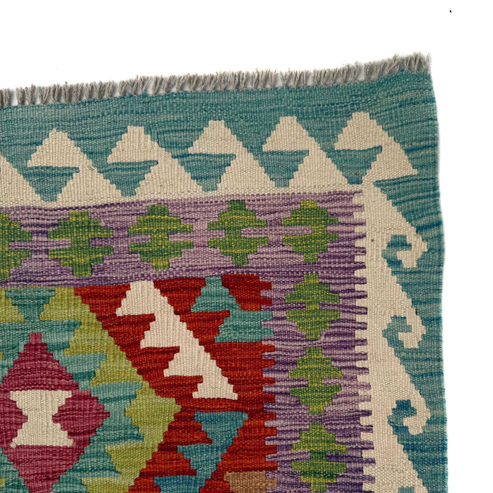 Hand Made Afghan Kilim 3' 10" x 5' 9" - No. AL45176