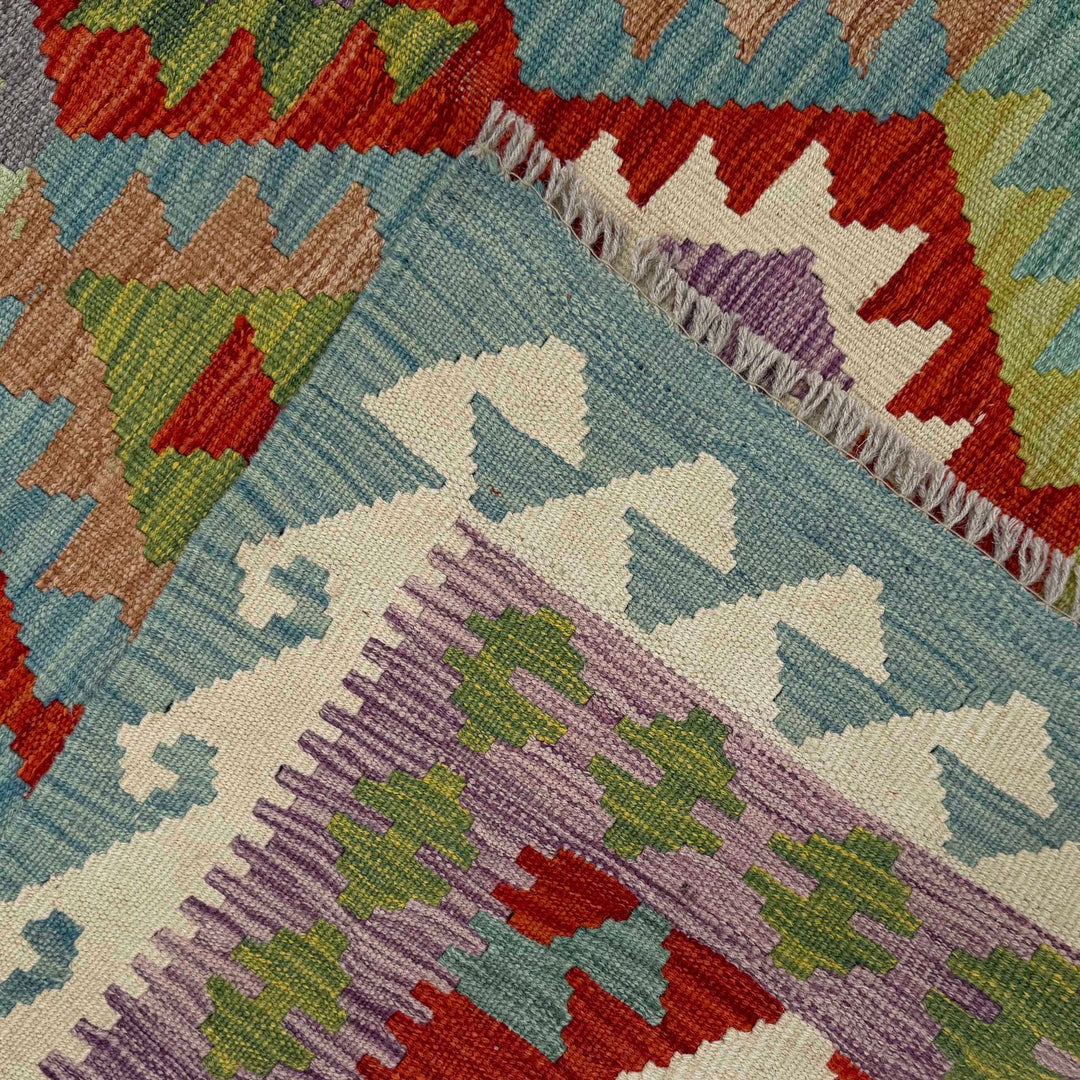 Hand Made Afghan Kilim 3' 10" x 5' 9" - No. AL45176