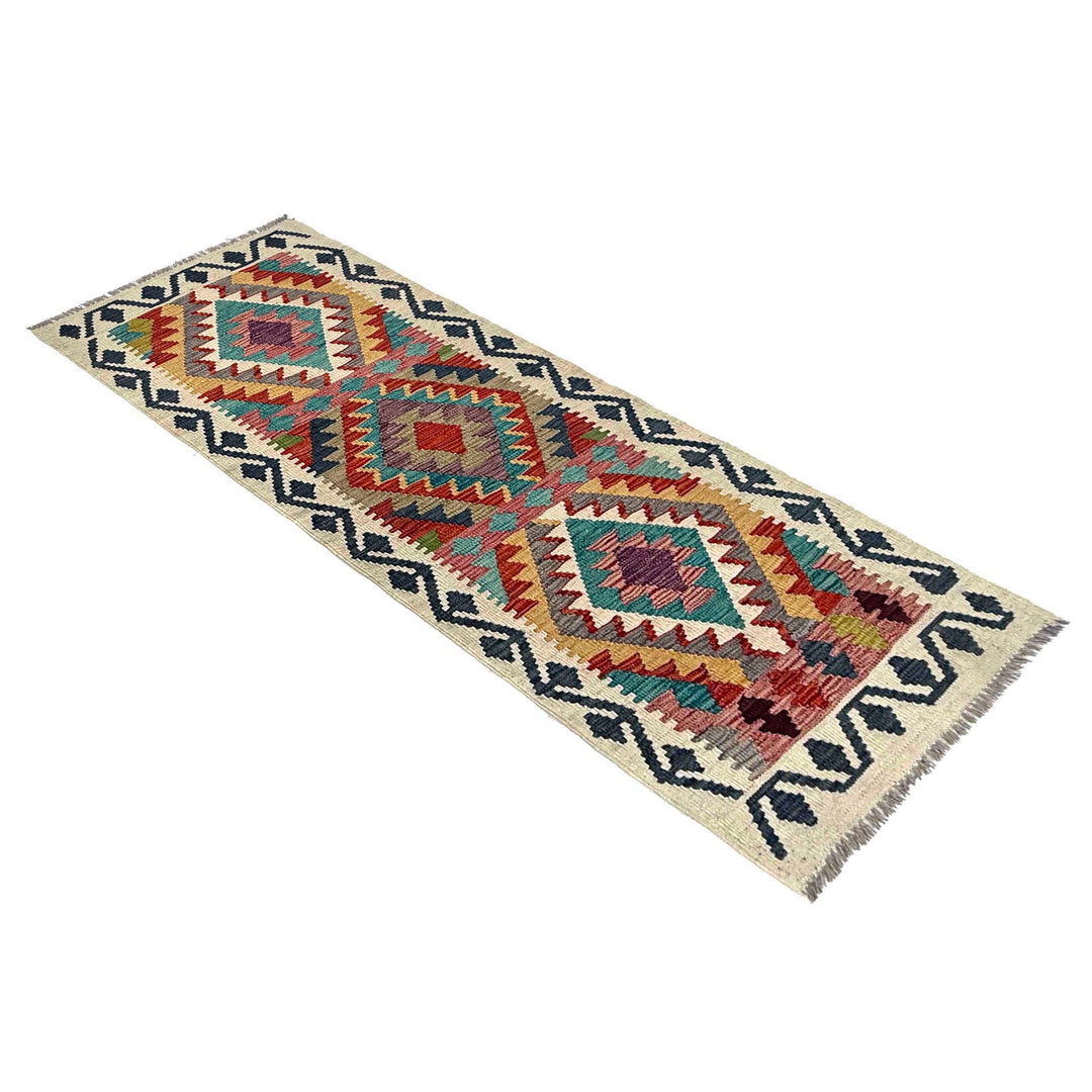 Hand Woven Wool Kelim Runner 2' 1" x 5' 11" - No. AL63822