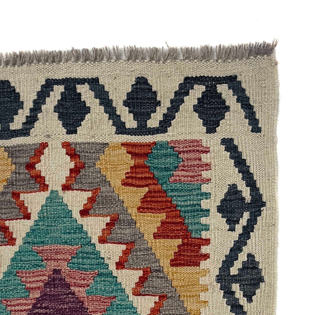 Hand Woven Wool Kelim Runner 2' 1" x 5' 11" - No. AL63822