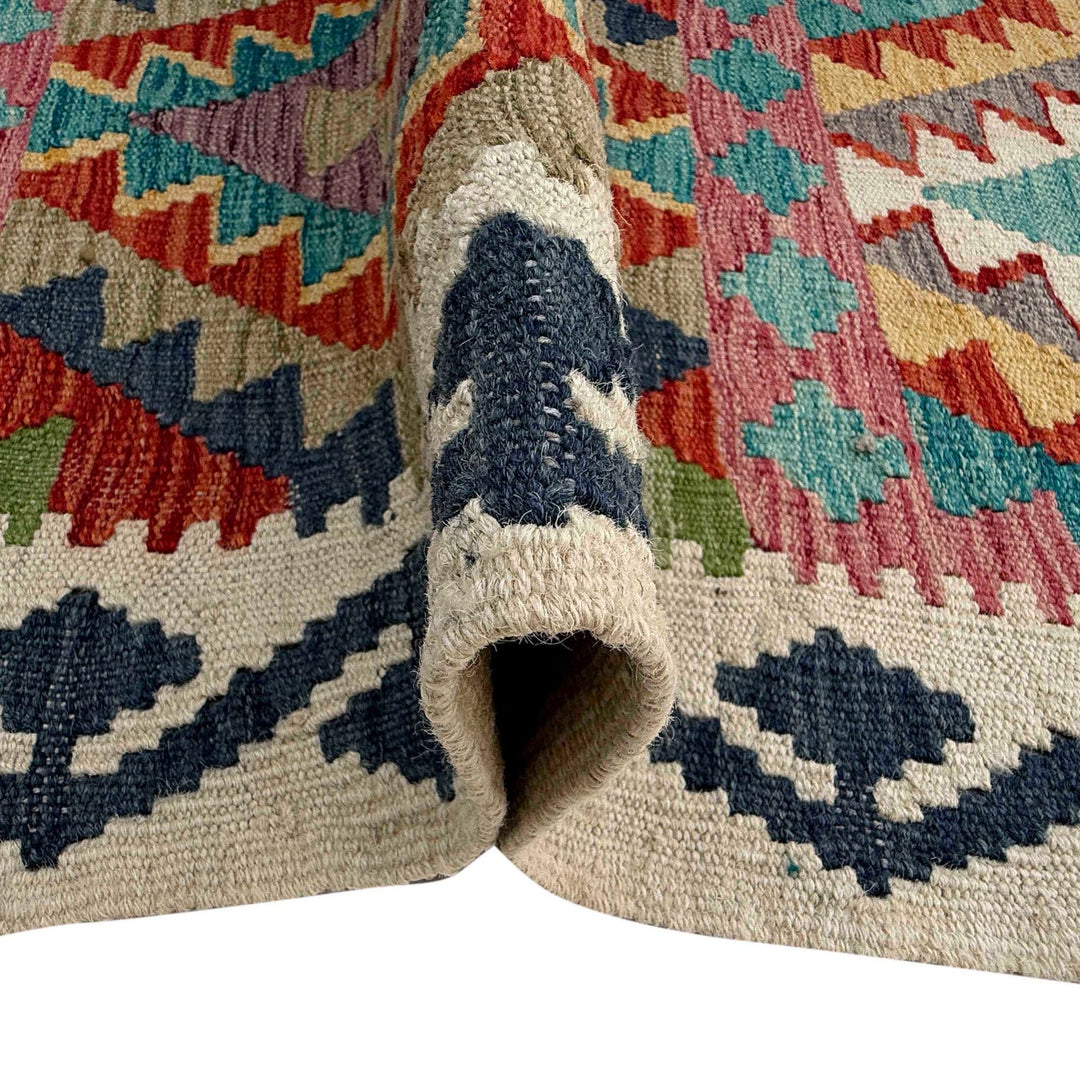 Hand Woven Wool Kelim Runner 2' 1" x 5' 11" - No. AL63822