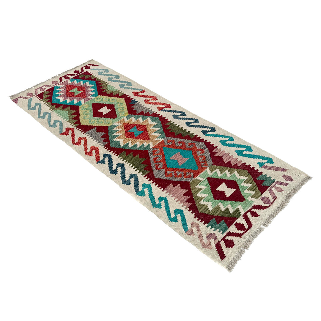 Afghan Vegetable Kilim Runner 2' 2" x 5' 4" Flat-Weave view