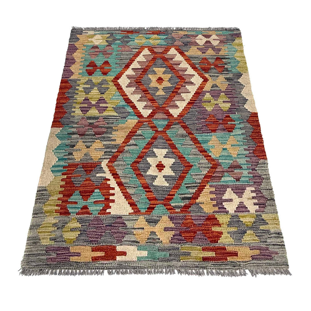 Hand Woven Wool Kelim 2' 6" x 4' 2" - No. AL39125