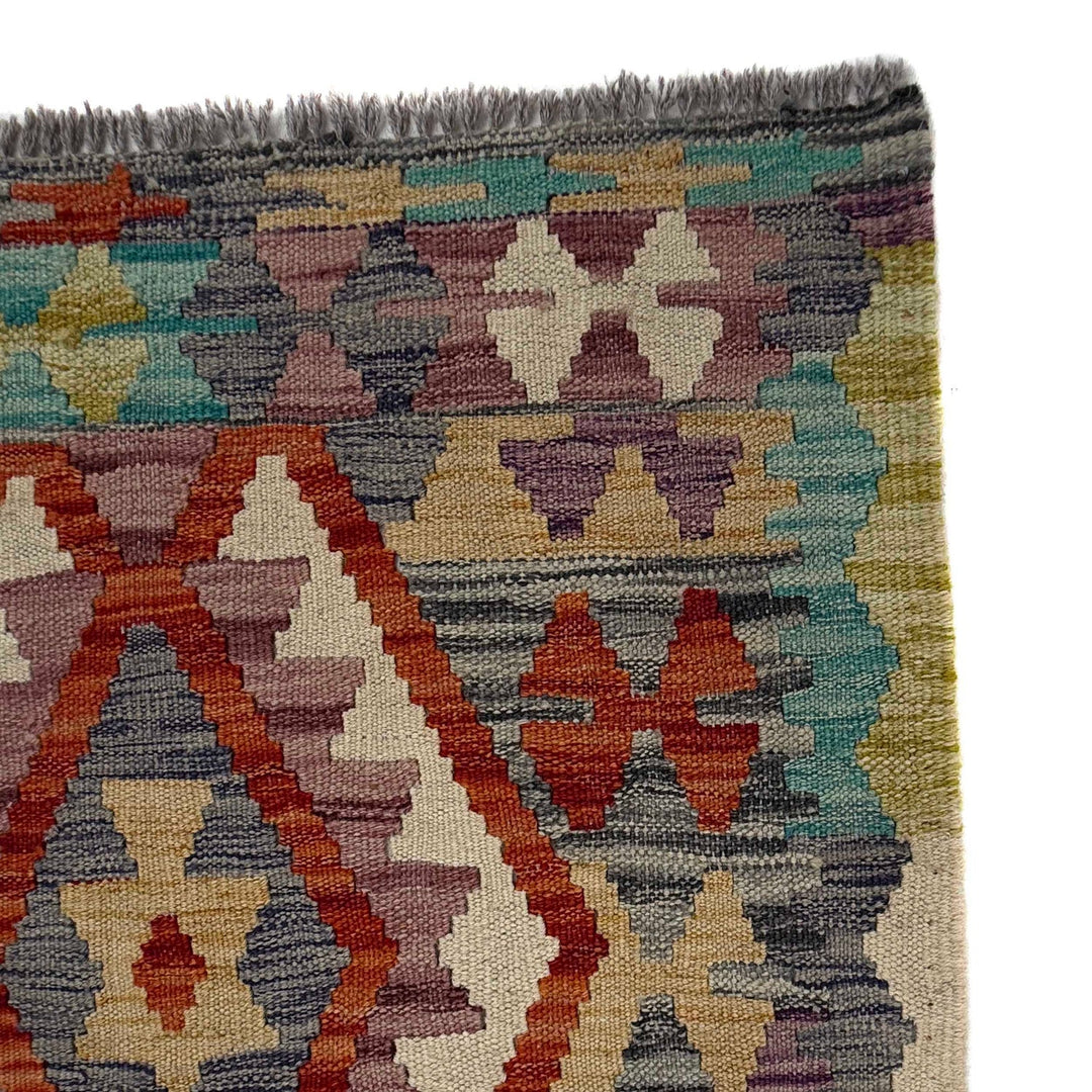 Hand Woven Wool Kelim 2' 6" x 4' 2" - No. AL39125
