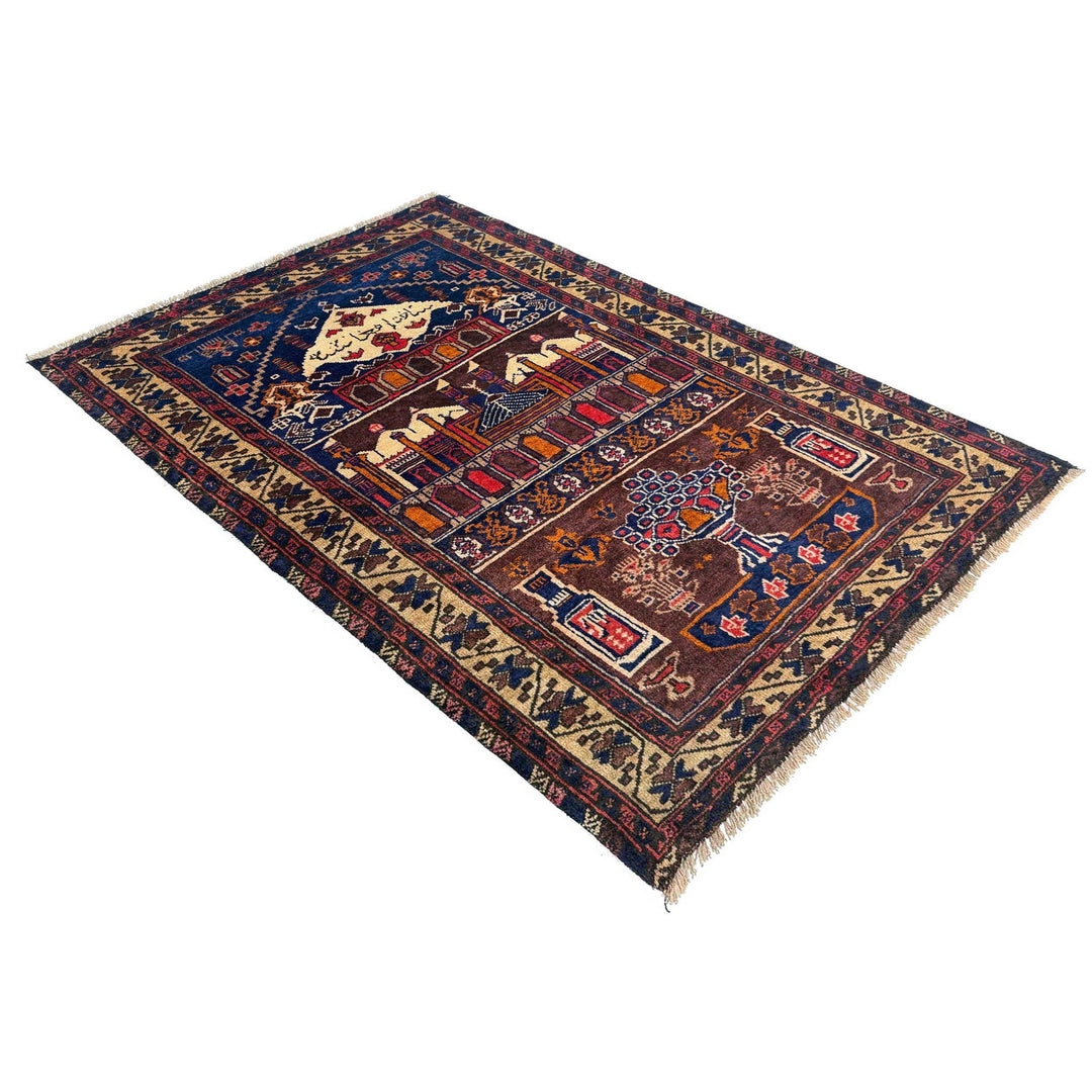 Muslim Prayer Rug 2' 10" x 4' 4" - No. AL14956