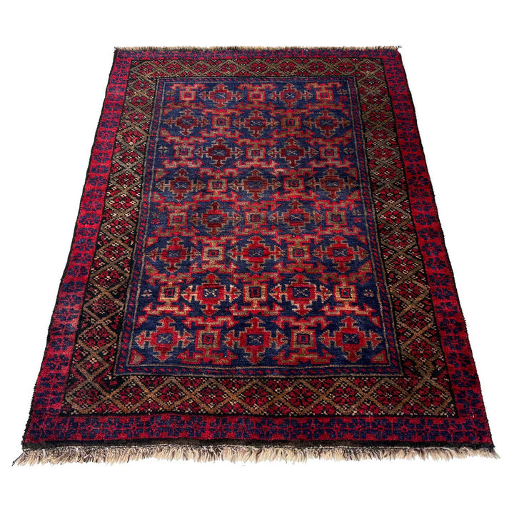 Hand Knotted Baluchi Rug 2' 6" x 3' 8" - No. AL98056