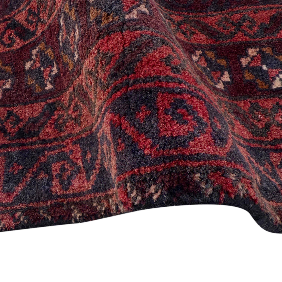Afghan Prayer Rug 2' 11" x 4' 4" Hand-Knotted field