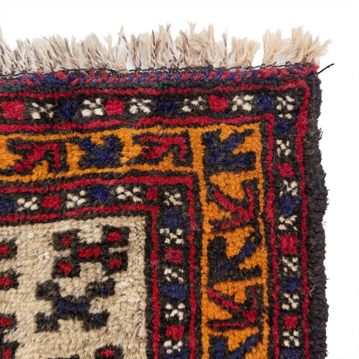Afghan Prayer Rug 2' 8" x 4' 3" Hand-Knotted pattern