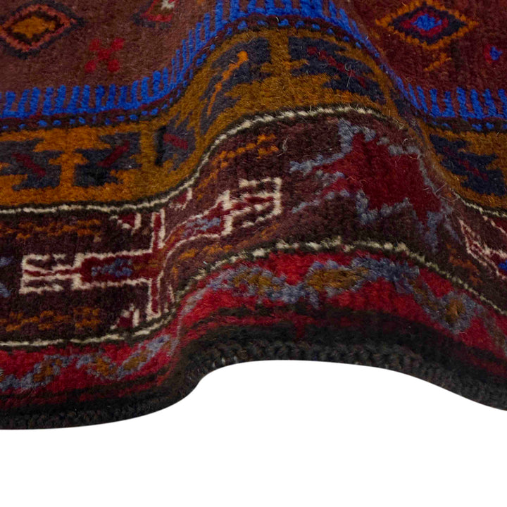 Afghan Baluchi Rug 3' 2" x 4' 5" Hand-Knotted field