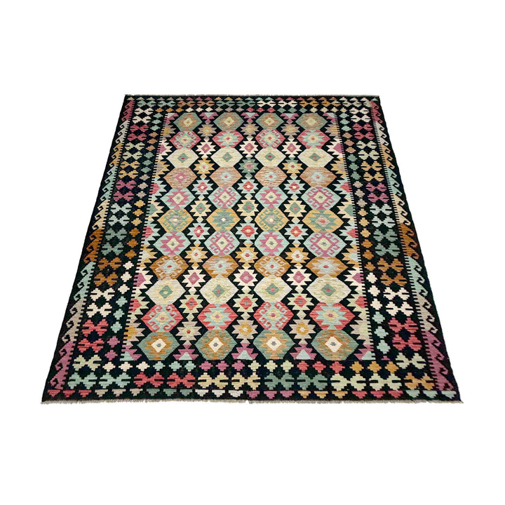 Handmade Turkish Design Wool Kilim 6' 8" x 10' 0" - No. AL103922