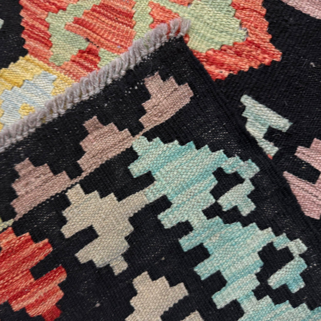 Hand Knotted Flatweave Kilim 6' 4" x 9' 11" - No. AL917092