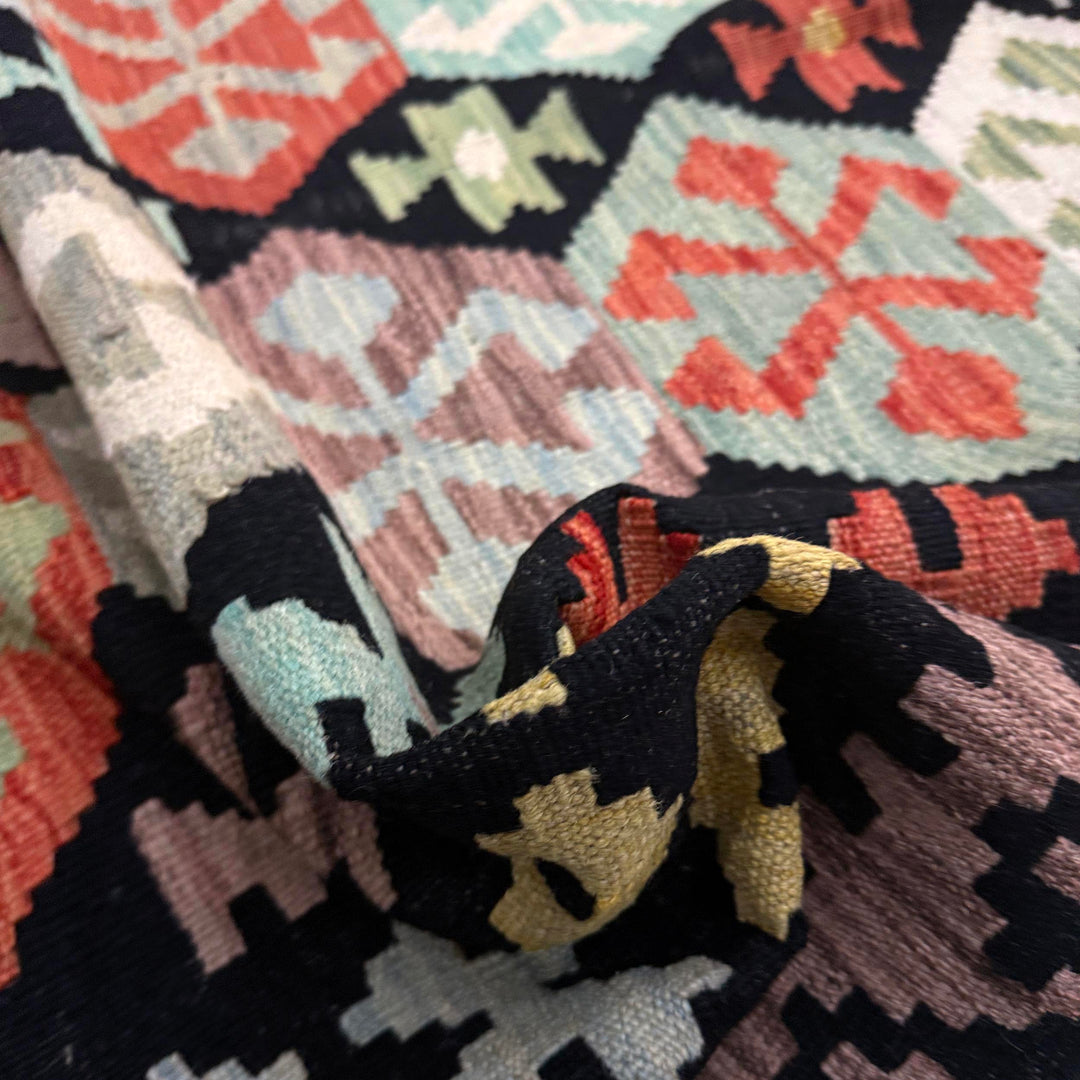 Hand Knotted Flatweave Kilim 6' 4" x 9' 11" - No. AL917092