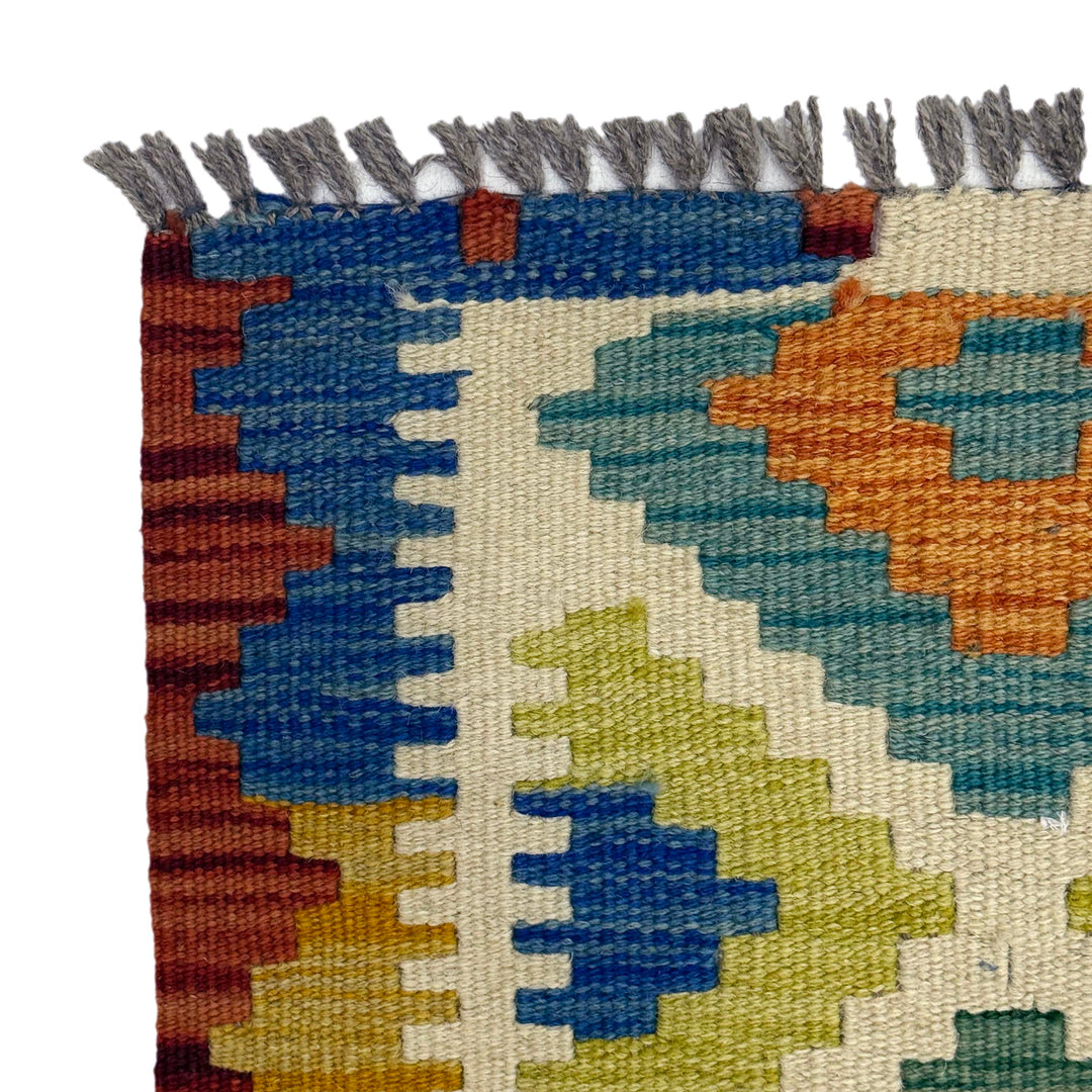 Afghan Kilim Rug 2' 10" x 3' 10" Flat-Weave | No. AL24998